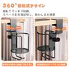 HAUZMENT Headphone Stand Cup Holder Desk Convenient Drink Desk Headset Earphone Strong Clamp Easy Installation 2-in-1 & - Organization, 360-Degree