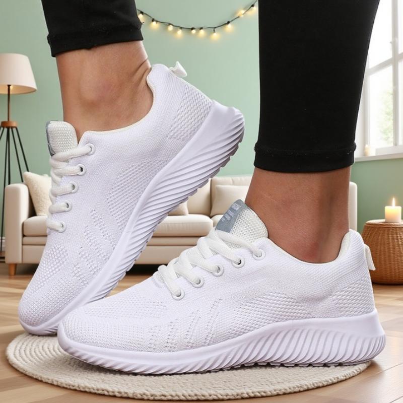 Damen Freizeitschuhe Atmungsaktives Mesh Leichtgewicht Schnür-Sneakers Bequem Modisch Rutschfest Fitness Damen Tennis-Sneakers