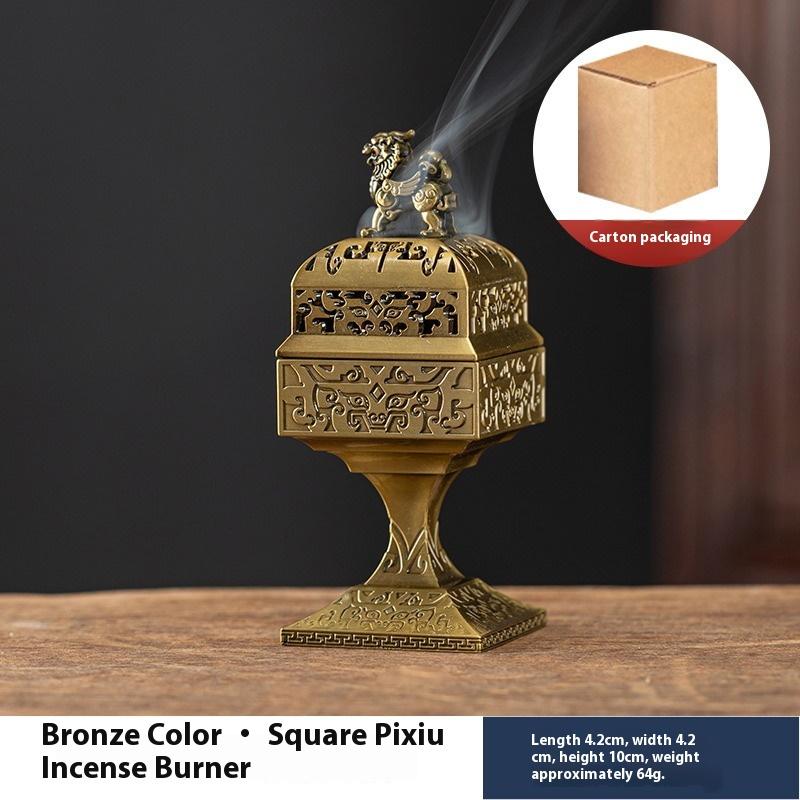 

Vertical Incense Burner Alloy Hollow Incense Holder Stickless Powder Lasting Fragrance Incense Accessories Home Ornament A2