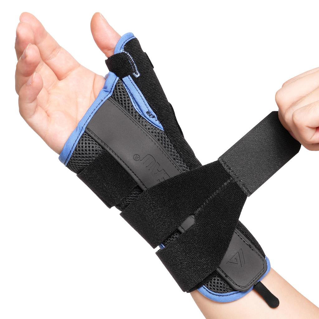 Velpeau Handledsskydd med tumstöd för artritsmärta och stukning, Stabil och andningsbar handledsskena för män och kvinnor