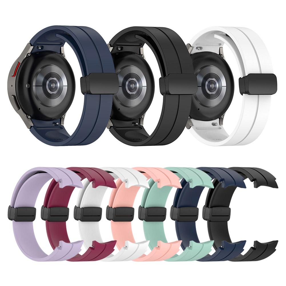 Magnetic Silicone Strap Soft Watch Band Adjustable Replacement Watchband Wrist Band for Samsung Galaxy Watch Ultra 7 Accessories