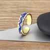 Nidin Heißer Verkauf 6 Farben Kupfer Inlay Zirkon Charme Offene Ringe Verstellbar Für Frauen Männer Verlobung Hochzeitsfeier Finger Schmuck