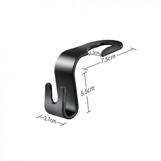 2Pcs Car Interior Seat Back Hooks Hanger Accessories For Bag Clothes Storage