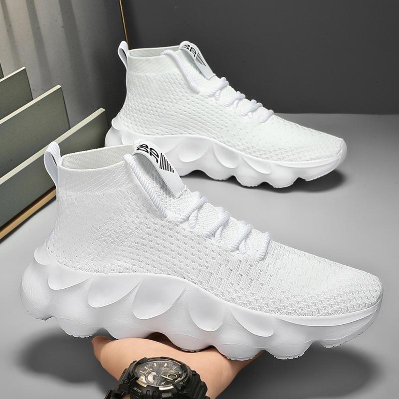 Sneakers Men Casual Comfortable High Top Tennis Men Shoes Breathable Men Outdoor Soft Soled Anti Slip Sport Running Shoes 2024