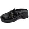 Fashion Black Super High Heels Women's Slippers 2025 New Style Mule Platform Pumps Slip On Comfortable Soft Women Sandals Slippers