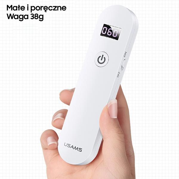 Lampa dezynfekująca UV-C USAMS ręczna mini biała