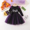 Girls' Halloween Witch Costume Princess Dress with Puffy Mesh Skirt