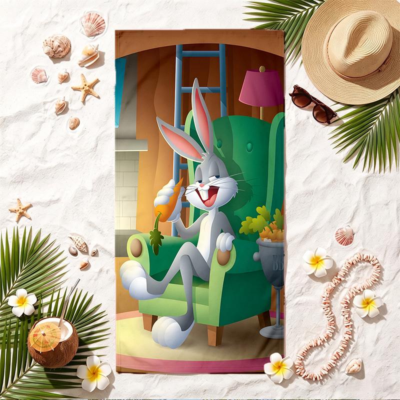 Bugs Bunny Soft Beach Towel Stylish Beach Pool Towel for Summer Seaside Vacation Travel