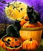 RUOPOTY Painting By Number Cat Animals DIY Frame Acrylic Handpainted Drawing On Canvas Autumn Pumpkin Gift Home Decoration