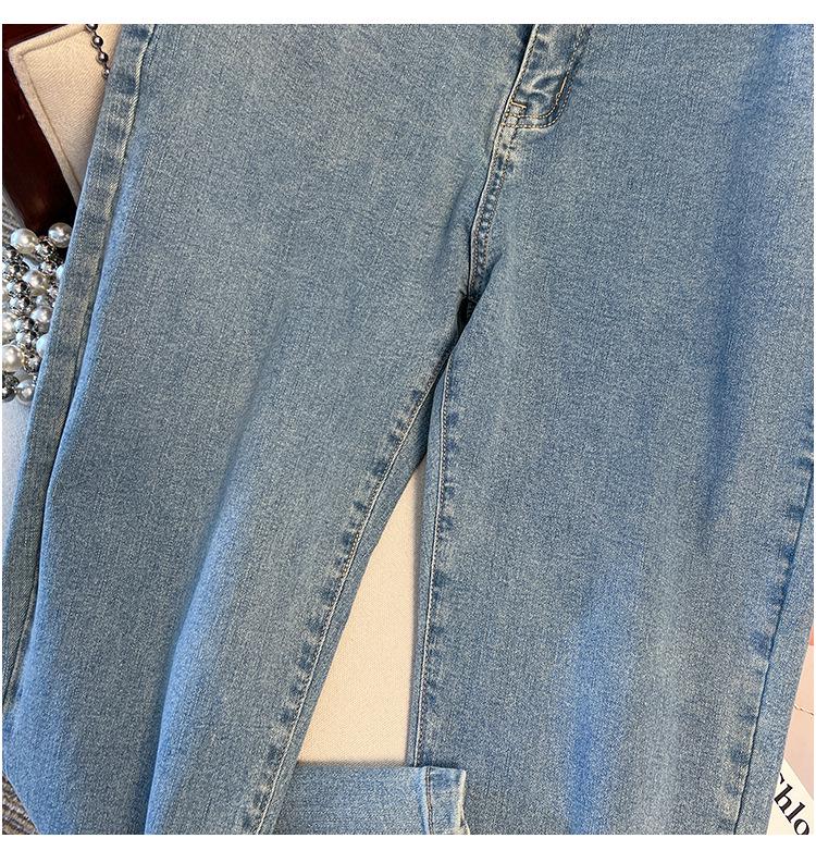 Plus Size Women's High Waist Denim Pants - Slimming, Casual, Loose Fit 