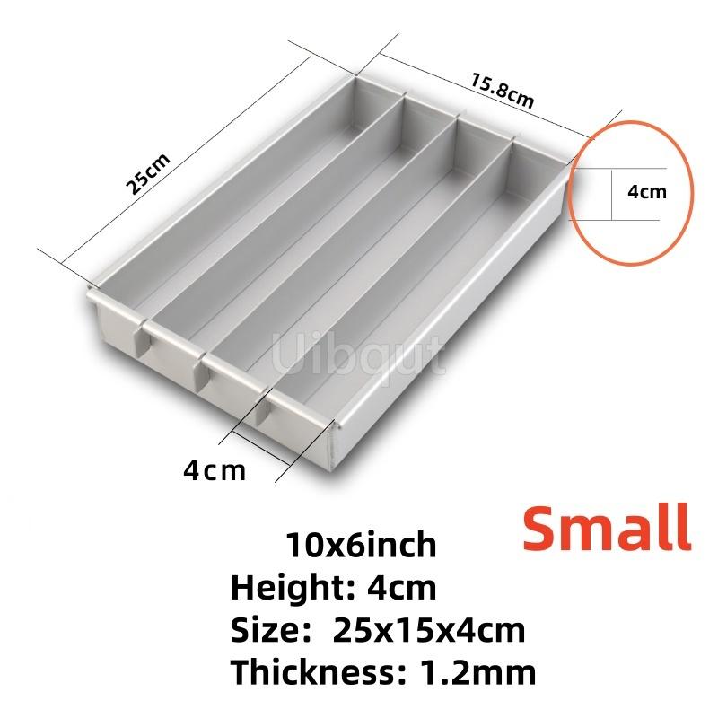 Battenberg Cake Pan Commercial Anodised Aluminium Silver square cake mold baking accessories mooncake baking mold cake tools