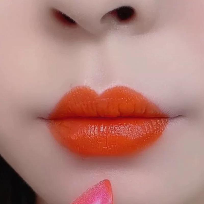 Fashion Rose Red Nourishing Lipstick Kiss Does Not Fade Long Lasting No Stain on Cup Complexion Improvement Fade Lip Lines Internet Celebrity Woman