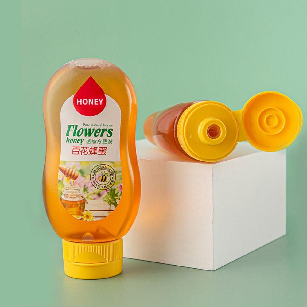 Transparent Honey Bottle PP Honey Jar Portable Syrup Jar