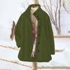 Women's Oversized Cardigan Sweatshirt With Button-Down Collar In Solid Color