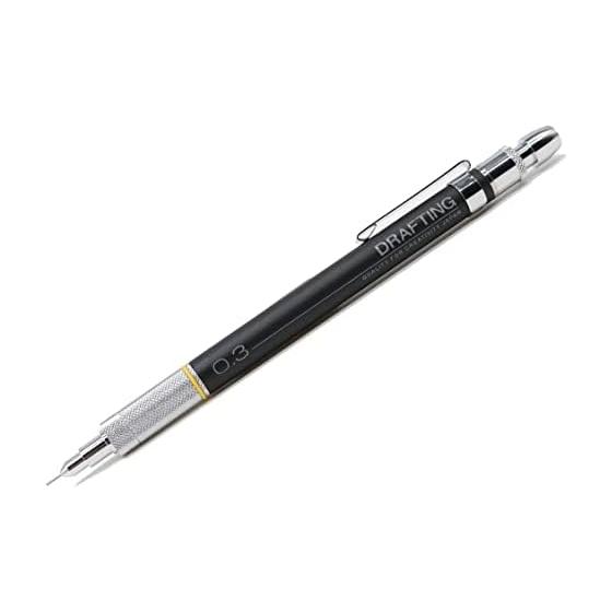 takeda Mechanical pencil for drafting, fixed type, handle and knock part are metal 0.3mm
