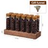 Coffee Beans Storage Container Display Rack Walnut Tea Tube Bottle Glass Espresso Coffee Accessories Tool Barista Coffeware Sets