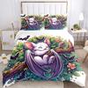 3pcs Cute Bat on a Branch Bedding Set - Includes 1 Quilt Cover and 2 Pillowcases, Comfortable Bedding with Stylish Design for Bedroom, Machi