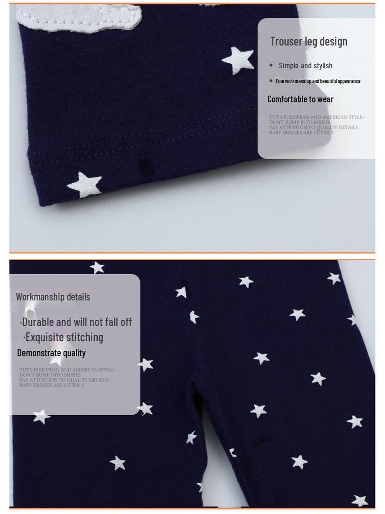 European & American Spring/Autumn 2025 Girls' Long Leggings - Small & Medium Sizes