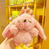Cute Long-Eared Rabbit Plush Keychain Ornament - Girly Doll Backpack Charm