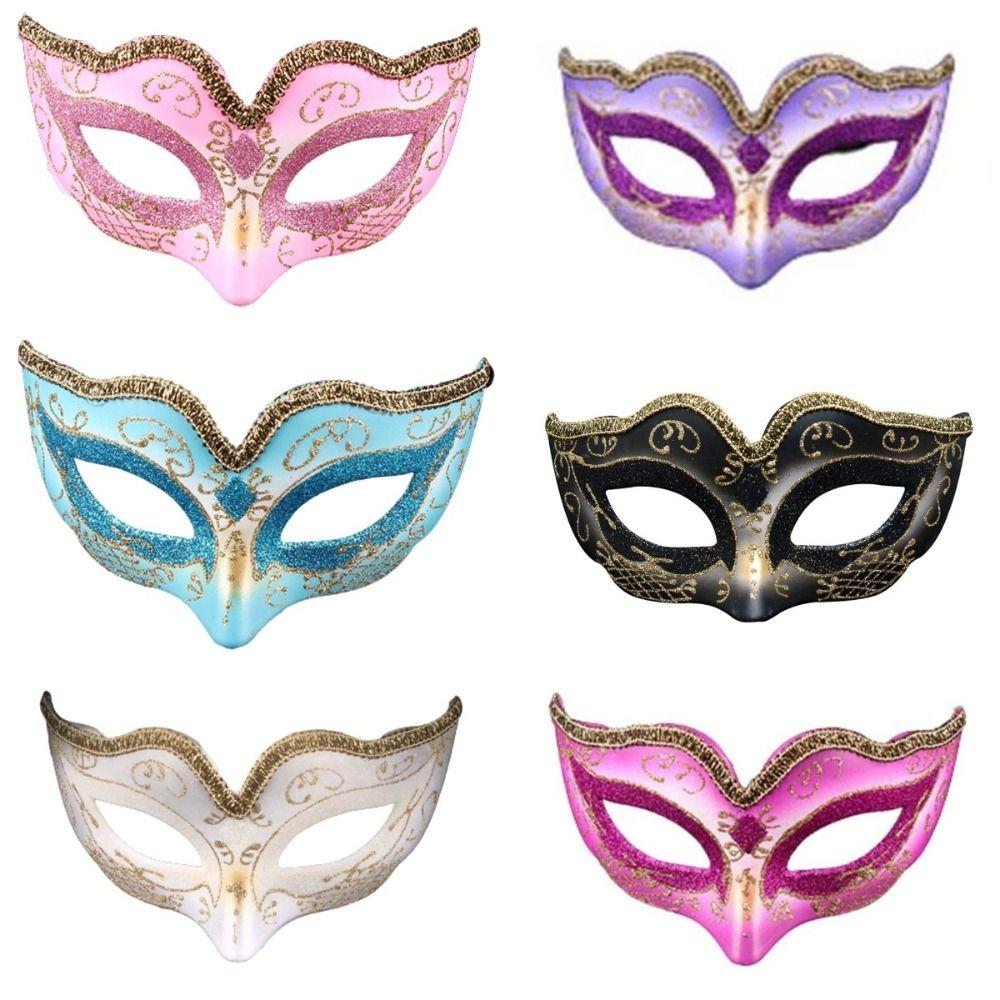 Plastic Eye Half Face Mask Eye Half Face Makeup Props Mask Masquerade Mask  For Adult Children