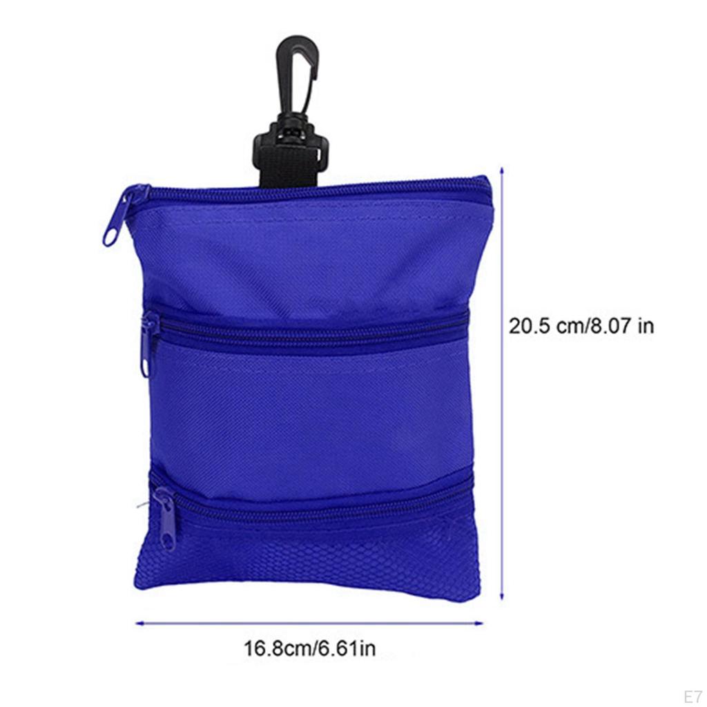 , Golf Ball Bag, Golfer Gift, Multipurpose Portable Valuables Holder for Markers, Accessories,