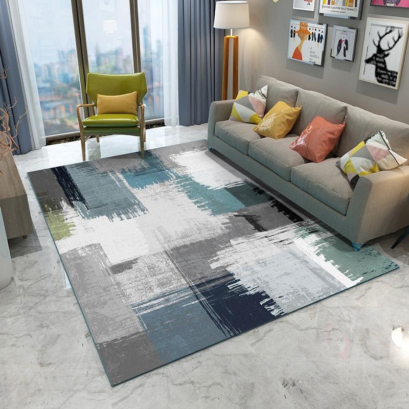 Modern Minimalist Non-Slip Area Rug Plush Living Room Carpet Sofa Mat Bedroom Floor Covering Home Decor Beautiful and Fashion