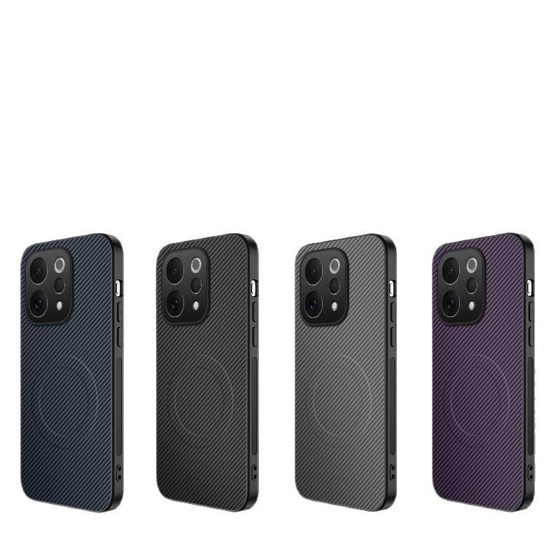 Vivo V70 Carbon Fiber Leather Texture Full-Cover Lens with Advanced Magnetic Iron Ring