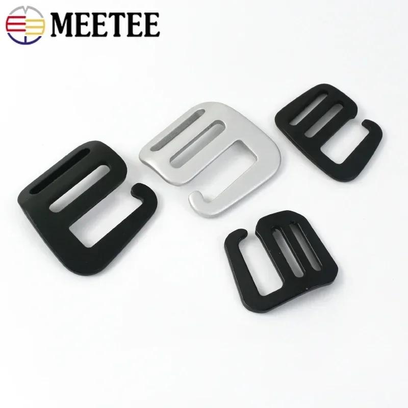 2-10 Pezzi Fibbie a Gancio a G Metalliche Meetee Fibbia a Tripla Regolazione Scorrevole 20/25mm Fibbia di Chiusura per Borsa Zaino Accessori Hardware per Nastri