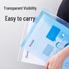 Deli 8308 A4 Transparent Snap Button Document Folder