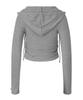 ZEROPLANET Eva Button Layered Knit Hoodie [Melange]