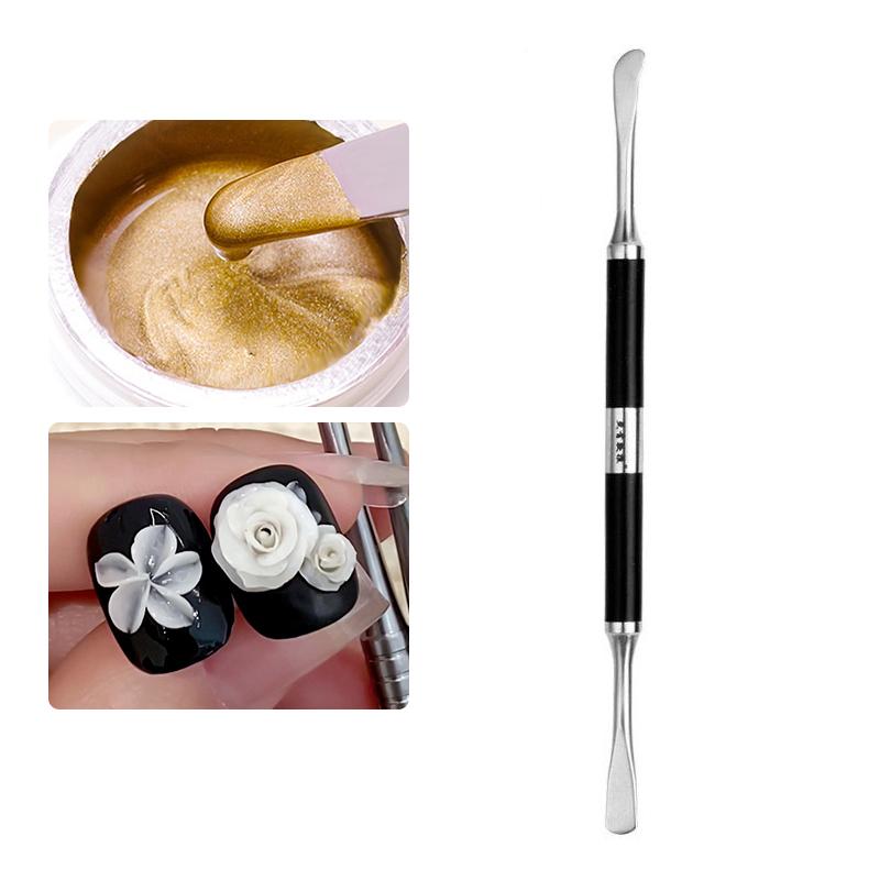 

Nail Art Eye Shadow Cream Stirring Rod Stainless Metal Gel Stirring Tool Spatula Pin Nail Accessories And Pigments Mixing Tools