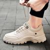 Letnie Casualowe Buty Sportowe Męskie Oddychające Sneakersy Wersja Koreańska Trend Wszystko pasujące Skórzane Panele Buty Rekreacyjne Casual Płaskie