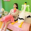 Home Decor Super měkký, plně vycpaný plyšový polštář na spaní Flamingo
