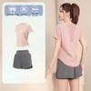 Women's High-End Short-Sleeve Sport T-Shirt & Fitness Set - Breathable, Quick-Drying Yoga and Running Wear
