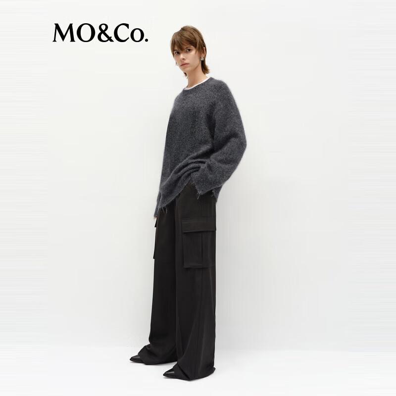 MO&Co. Frühlingskollektion Wollmischung High-Waist Weitbeinige Hose