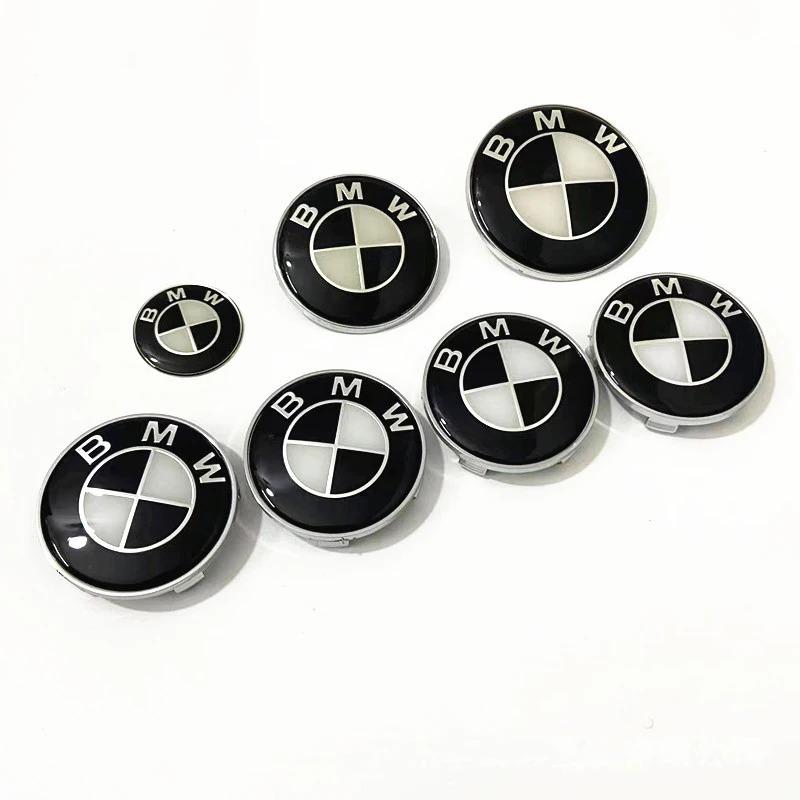 BMW Front & Rear Badge Logo Wheel Center Cap for E36 E46 E53 E90 E60 E93 E87 G01 G20 X3 X5 X6 X7 F30 F20 3D Body Stickers