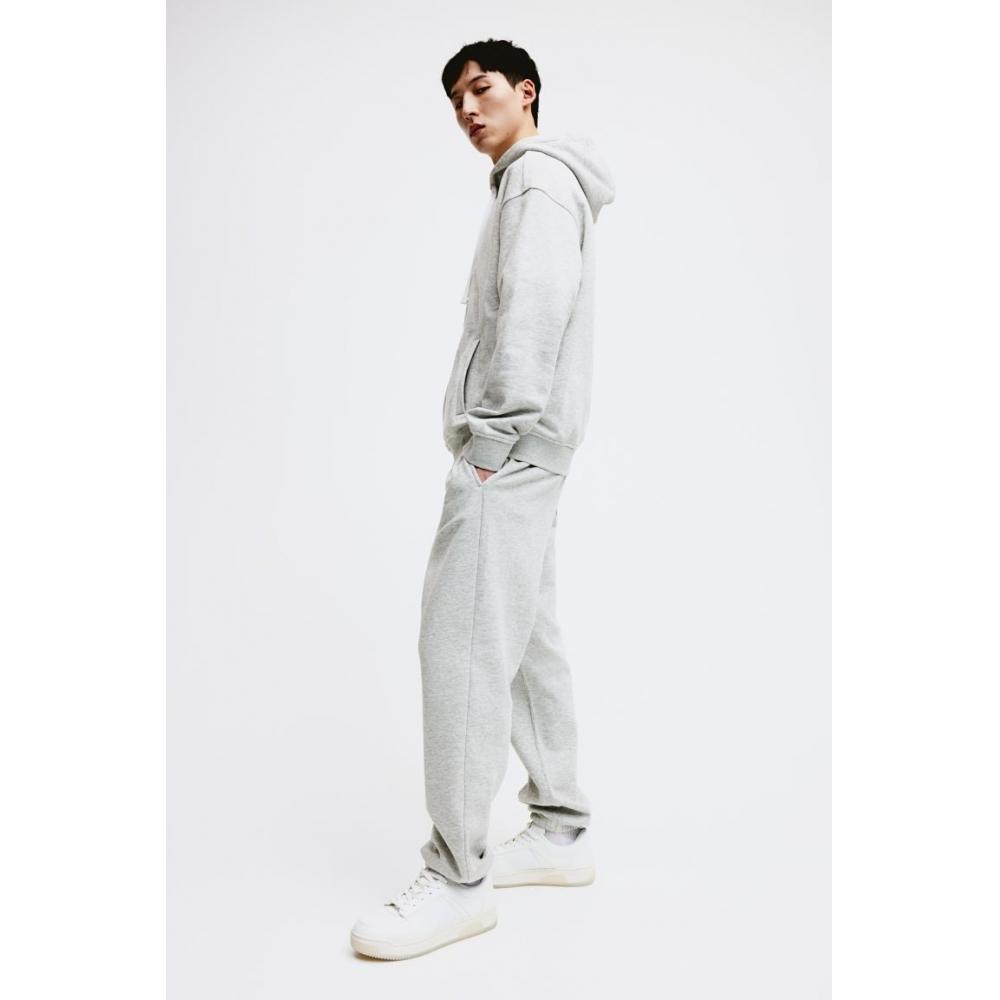 H M Relaxed Fit Sweatpants Grey Melange