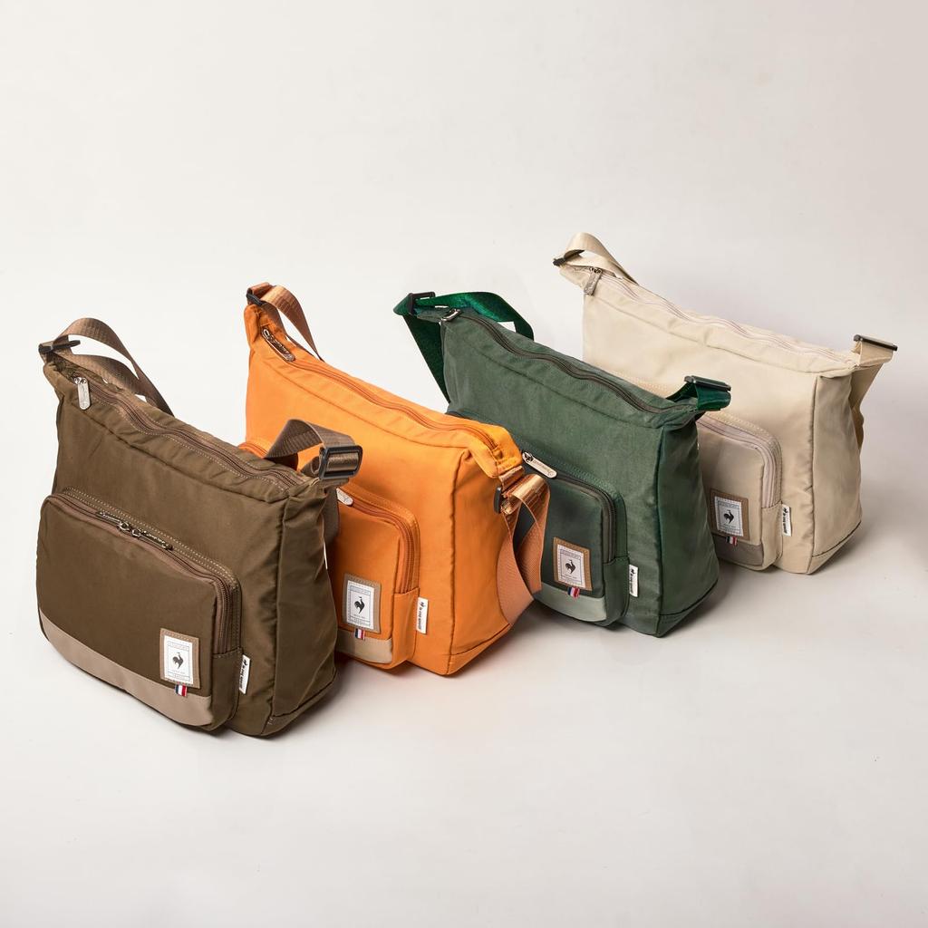 Coq Water Repellent Antibacterial Andy Lee Bicolor Shoulder Bag Khaki [Le Sportif]