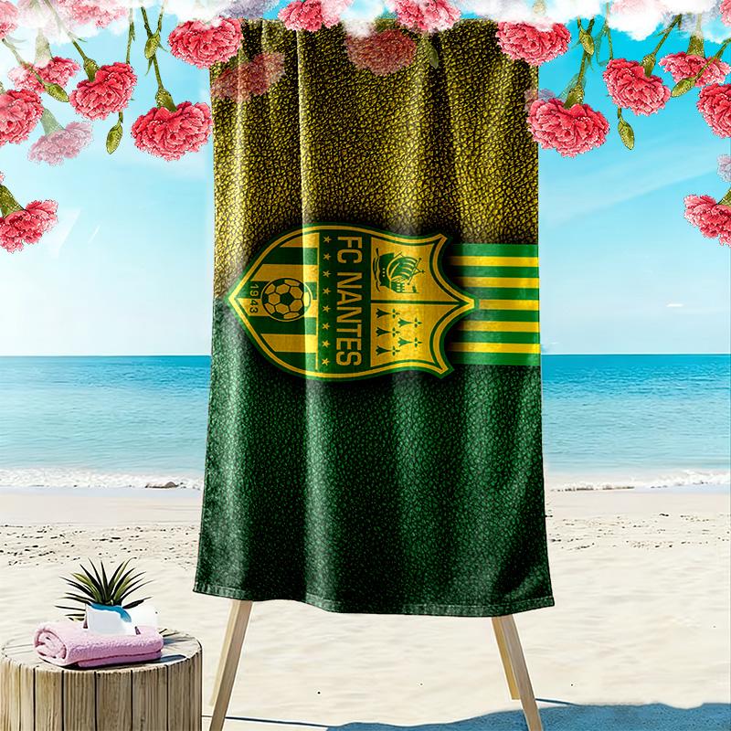 FC Nantes Print Beach Towel, Large Soft Quick Dry Towel for Beach Camping Swimming