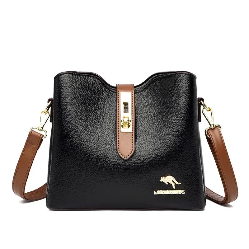 

New High-quality Large Capacity PU Classic Women s Shoulder Bags 2026 Fashi Ccise Light Luxury Versatile Style Crossbody Bag чёрный
