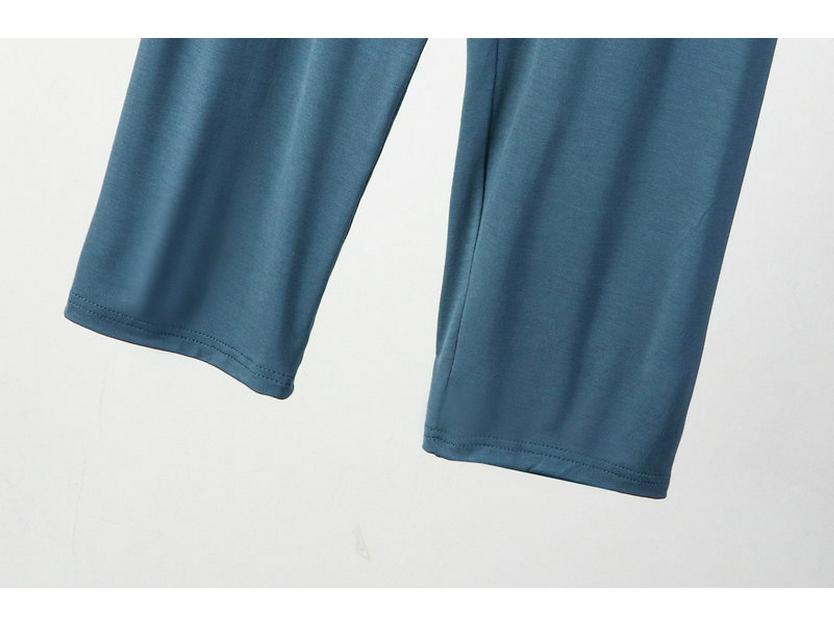 2023 Women's High-Waist Modal Capri Sleep Pants - Plus Size, Thin, Slimming Cotton Blend