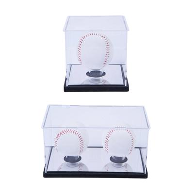 Transparente Baseball-Vitrine Acryl-Baseball-Aufsteller Quadratische Aufbewahrungsbox Sammlerstück-Ausstellung Display-Schutz