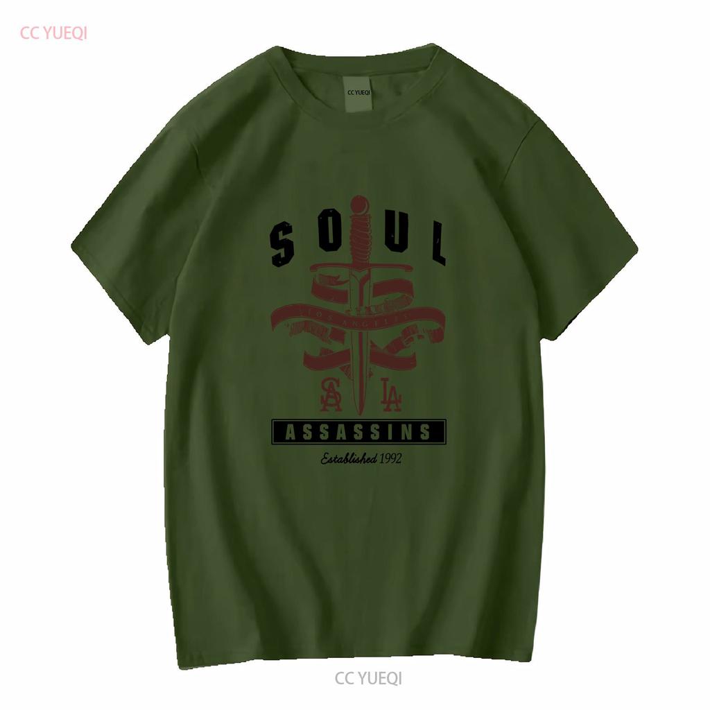 Soul Assassins Est 1992 Tričko Velikost 2XL Šedá Psycho Realm Cypress Bull Vintage Oprané Univerzální Pohodlné Unisex Prodyšné