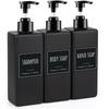 3pcs 500ml with Label Hand Soap Dispenser Set Plastic Bathroom Countertop Soap Dispenser Empty Empty Plastic Dispenser