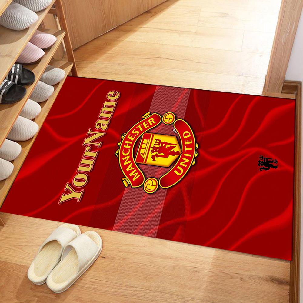 Manchester Customize Your Name Area Rug Design for Game Room Outdoor Balcony Dormitory Antislip Carpet Anime Office Decor