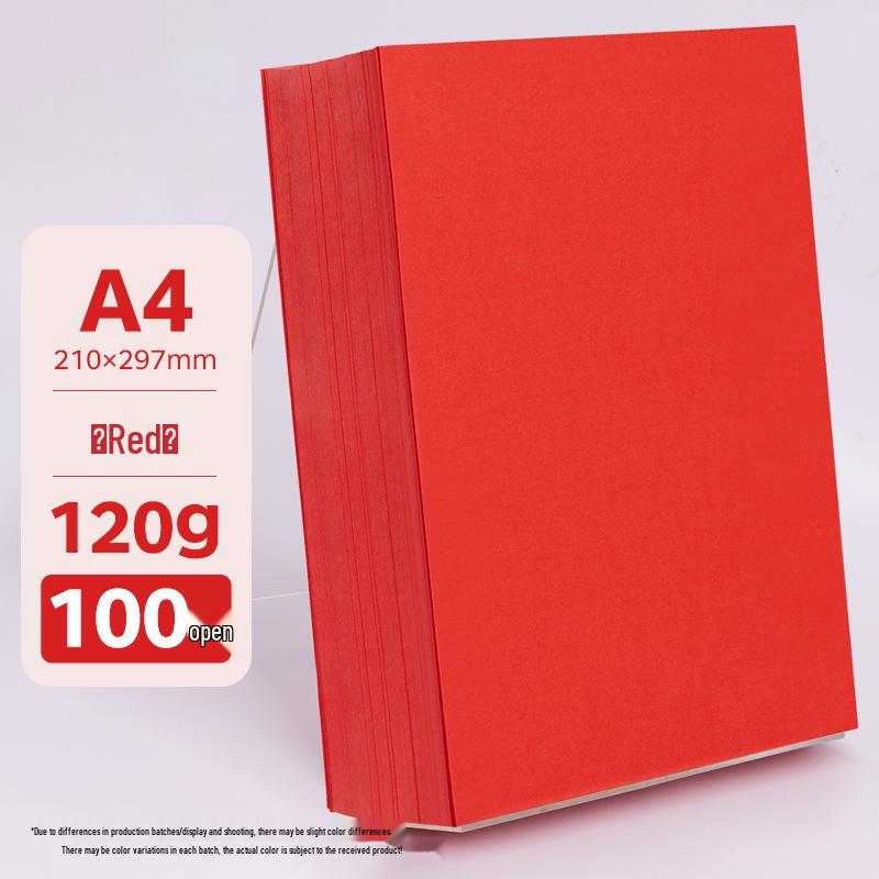 A4 Assorted Color Thickened Origami Paper 80g/120g/150g - Pink, Red, Blue