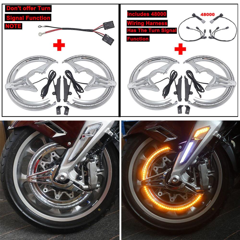 New For Honda GL1800 Goldwing Motorcycle Accessories Chrome Black Brake Disc Rotors Covers LED Cornering Lamp 2018-UP 2019 2020