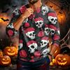 Men's Long Sleeve Shirt with Halloween Print for Casual Everyday Wear