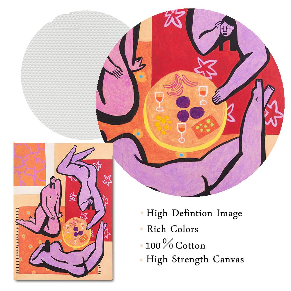 Abstract Feminist Sexy Woman Body Drinking Wine Art Wall Canvas Painting Pictures Female Poster and Print for Bedroom Home Decor