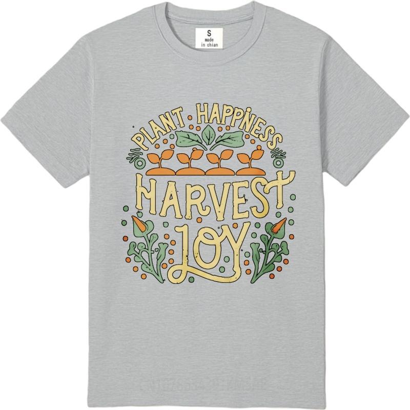 Casual Tee Tshirts for men Printed Men Oneck t shirt Plus Size Plant Happiness Harvest Joy Hiphop Women tops Trendy Tshirt